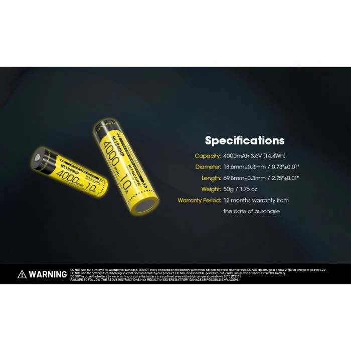 Nitecore | NL1840HP | Accu 18650 | 4.0 Ah - Image 5